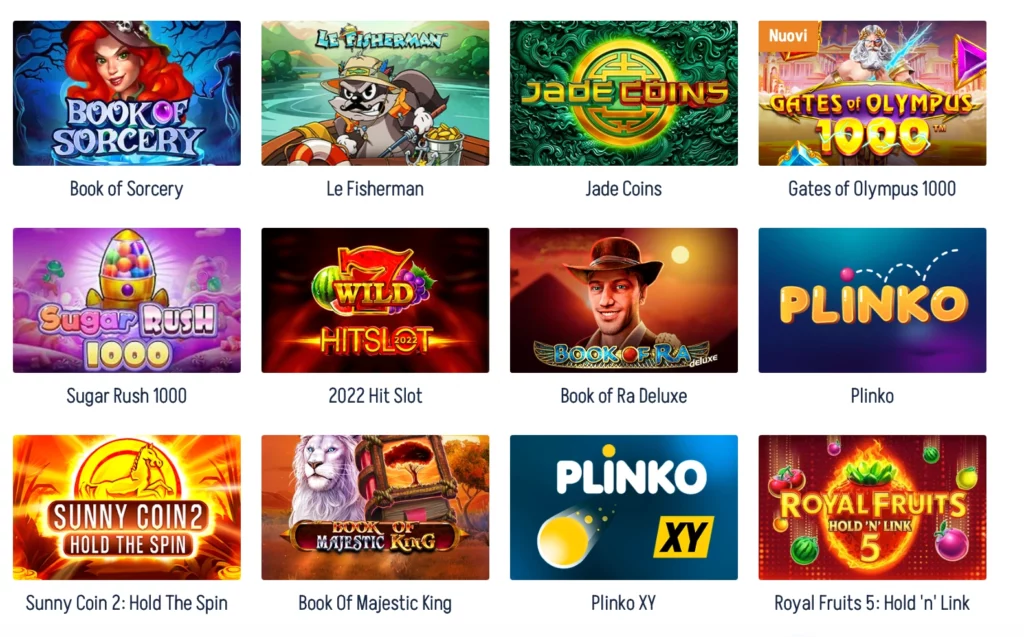 Giochi da tavolo e live casino