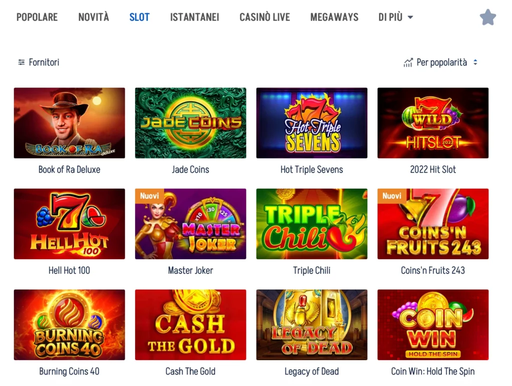 Giochi disponibili su Winnita